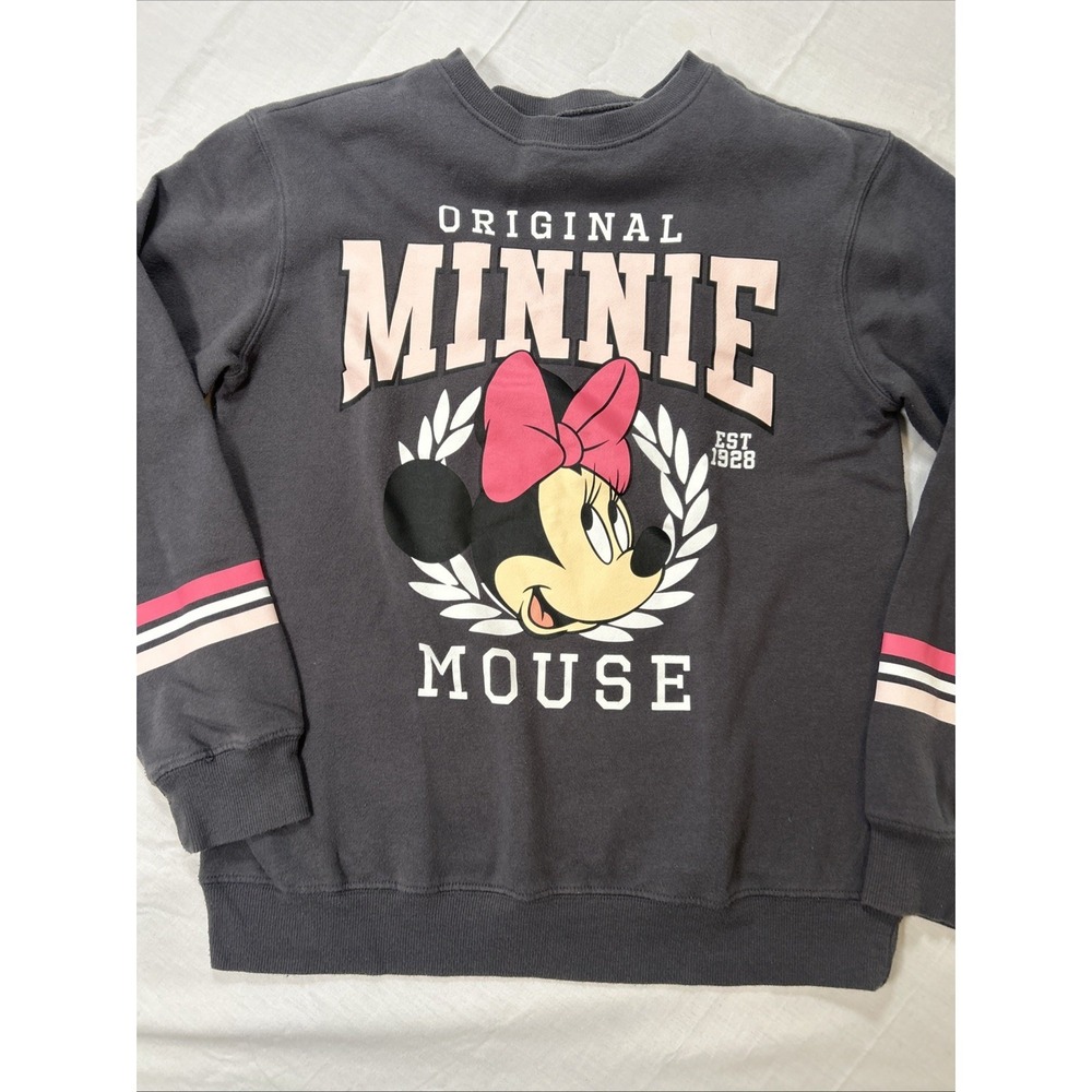 Minnie Mouse Pullover Sweatshirt Women's Size Small Gray